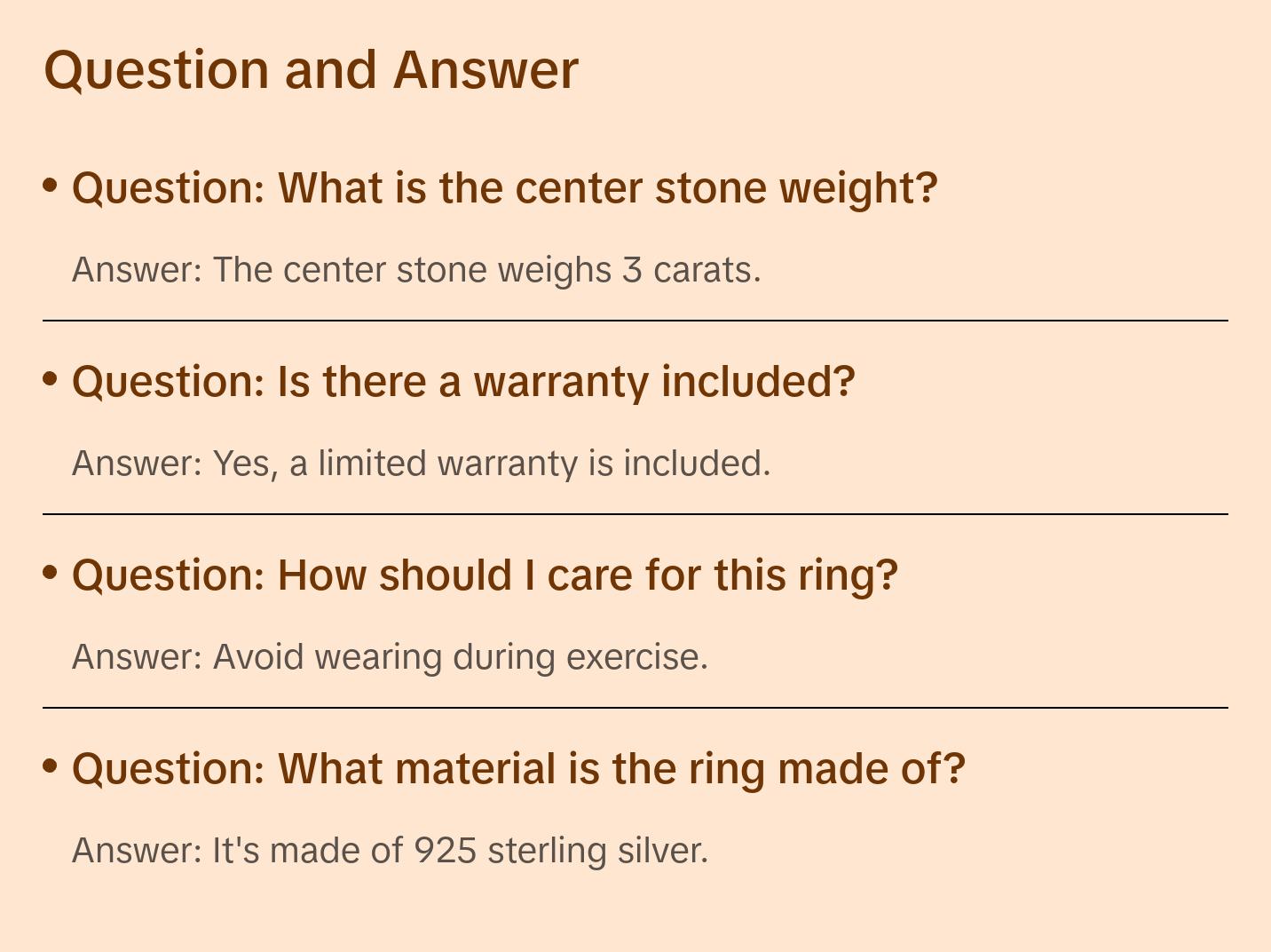 Adored 925 Sterling Silver 3 Carat Moissanite 6-Prong Ring