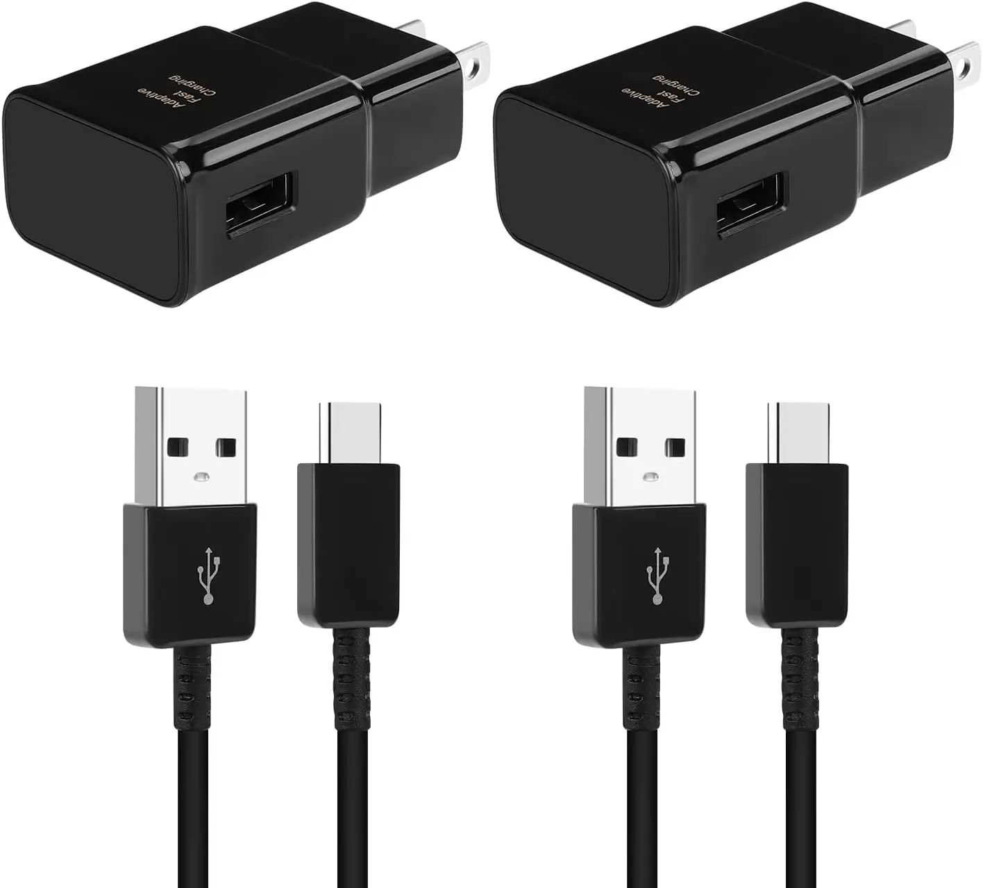 Samsung Galaxy Fast Charger with 6.6ft USB-C Cable, Compatible with S25 Ultra/S25/S24/S23 Ultra/S23/S22/S21/S20/S10/Note 20/10/9/8 – Quick Charge Adapter for Android Devices
