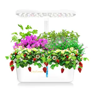 Cityfarmer Indoor Hydroponics Growing System: Indoor Fresh Vegetable, Herb Garden Kit with LED Grow Light Quiet Smart Water Pump Automatic Timer