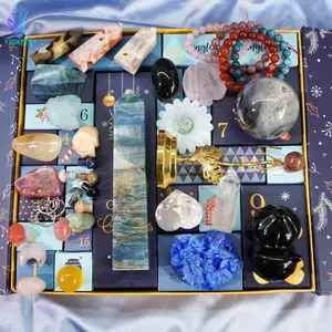 Christmas  NaturalCrystal Gift Box,Different Crystals Surprise Gift, Birthaday Countdown,Crystal Confetti,Different Crystals Surprise Gift,Mystery Crystal