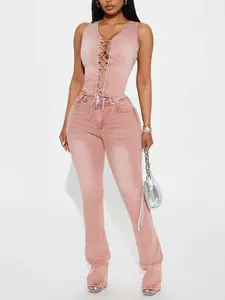 Fatal Attraction Stretch Bootcut Jeans - Pink