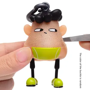Creative Pull Hair Doll Toy, 1 Box Funny Hair Pulling Doll Toy with Tweezers, Stress Relief Toy for Adults  Friends Classmates Office