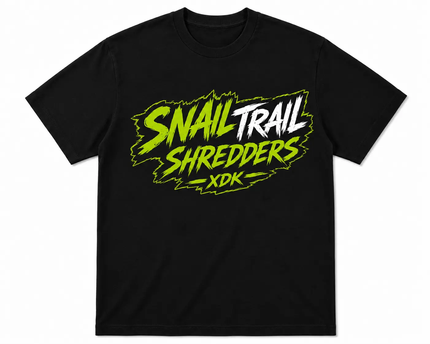 Snail Trail Shredders Black T-Shirt - Adult