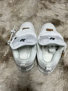 New Thick Tongue Bread Shoes for Men, Fashion Casual Board Shoes, Large Size Sports Skateboard Shoes, Student Trendy Shoes