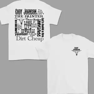 Cody Johnson T-Shirt - Country Music Graphic Tee, Cow Skull Print Cozy Cotton Shirt, Oversized Unisex Streetwear Top, Gifts for CoJo Fans, Menswear Tops, Men's T-shirts, Oversize Shirt, y2k styles, Gift for fan, Vintage Outfit 9IR