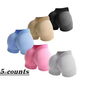 TCVC Women Summer Striped Slim Fit Drawstring Waist Casual Versatile Seamless Sports Shorts,V-waist design, sleek and minimalist, perfect for daily wear, workouts & vacations