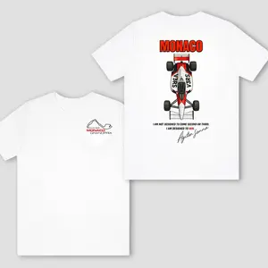 [New] Monaco Racing 2026 TShirt, Vintage F1 Car Graphic with Senna Quote Print, Soft Cotton Fabric, Unisex Fit for Racing Fans, Perfect Gift for Motorsport Lovers
