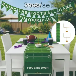 3PCS Metal Football Goal Post Table Decor, Tabletop Decoration – Football Party Decorations, Game Day Table Centerpiece, Football Theme Birthday Party Supplies
