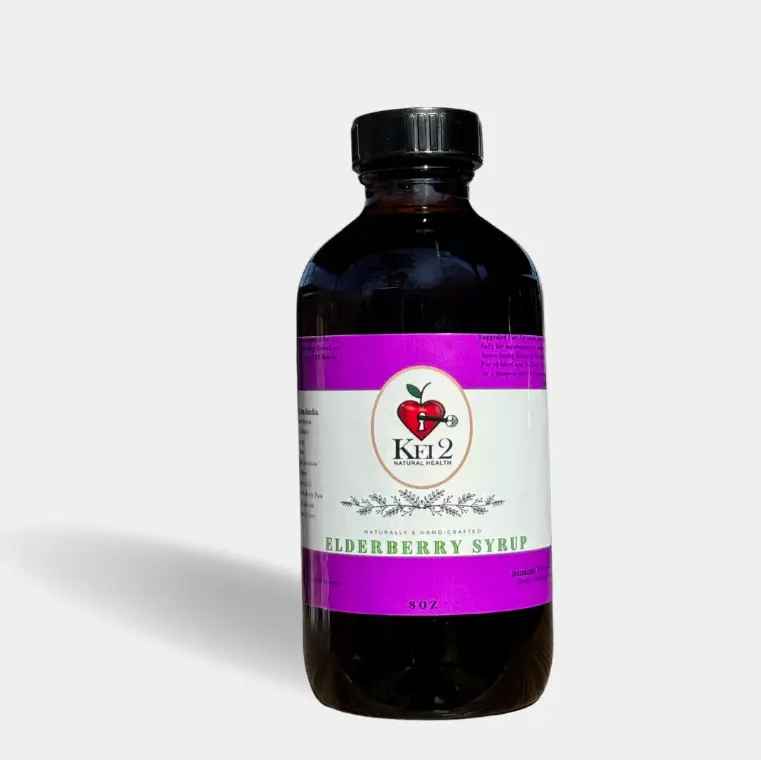 Elderberry Immune Syrup – Herbal Wellness Formula for Daily Immune Support | With Elderberries, Ginger, Cinnamon, Cloves, Echinacea & Local Raw Honey | Antioxidant & Respiratory Support | All-Natural | 8 oz Bottle