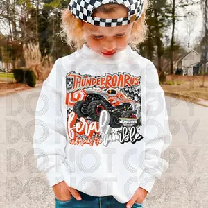 Youth and Adult ThunderROARus Monster Truck Graphic Sweatshirt or T-shirt, Feral And Ready To Rumble Monster Truck Fan Sweatshirt,  Racing Events, Monster Jam shirt, Monster Truck shirt, Monster Truck Fan Gift, Youth clothing, summer outfit