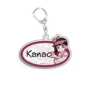 For   Iguro Obanai Kamado Nezuko Rengoku Kyojuro Acrylic Selfmade Cartoon Anime Keychain Pendant Toy Gift 5cm