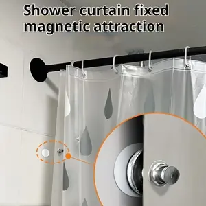 44pcs Modern Metal Magnetic Curtain Hooks - Easy-to-Install Wall-Mounted Magnetic Clips, Suitable for Shower Curtains, Suture Closures, Walls, and Door Attachments