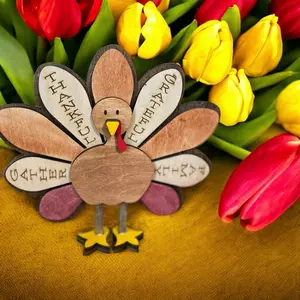 Standing Wood Turkey, Turkey family, Wood Thanksgiving decor Center Piece, Fall Decor, Autumn decor,  shelf sitter, various sizes