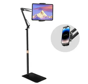 Tablet Floor Stand, Overhead Tablet Mount Adjustable Stand Holder, Bed Phone Holder Compatible With For iPhone iPad Pro Air Mini/Samsung Tab/Kindle/E-Readers or Other 4.7~11 inch Screen Devices