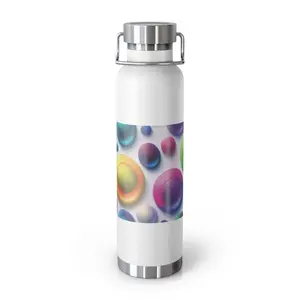 Colorful Copper Insulated Water Bottle - 22oz Drinkware Flasks
