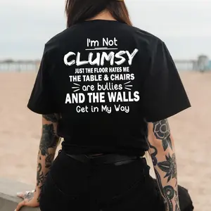 I’m Not Clumsy Funny Shirt, Cute Sarcastic Quote Sweatshirt for Women, Cozy Casual Humor Pullover