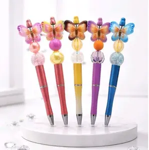 Butterfly Beaded Pens – 5 Color Options | Refillable Ink | Unique Butterfly Design | Smooth Writing | Lightweight & Comfortable Grip | Perfect for Gifts & Desk Decor