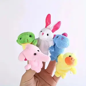 1/5 pieces of finger puppets, small animal finger puppets, plush toys, parent-child games, animal finger puppets, plush dolls