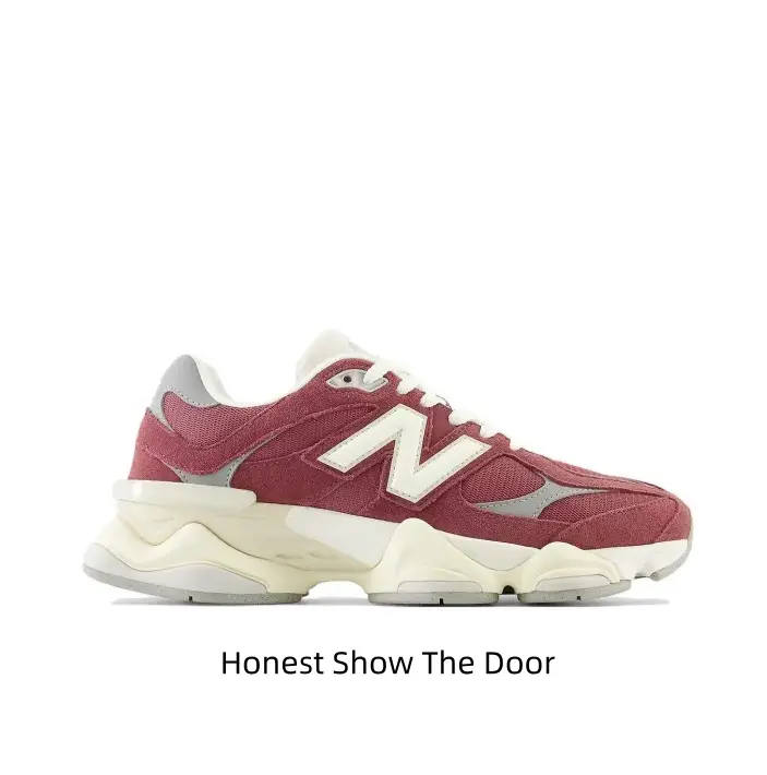 Burgundy Base Trendy Chunky Dad Shoes Contrast Bold Cream Oversized Side Logo Slim Grey Heel Accent Two-Tone Cream Grey Shock Absorbing Midsole Unisex Street Sneakers