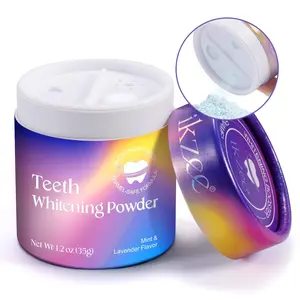 ikzee Magic Mint Tooth Powder: Teeth Brightening Powder, Deeply cleans between teeth, mint flavor, dissolves quickly, freshens breath, whitens teeth, for a bright smile and confidence