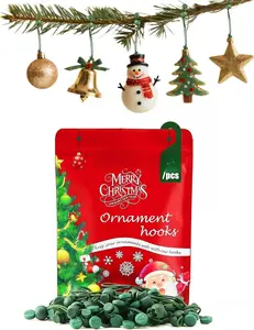 Ornament Hooks  Essential Christmas Tree Decorating Hangers  Xmas Ornament Hooks for Hanging Christmas Decorations 35 count (Round-Upgraded-24pcs)