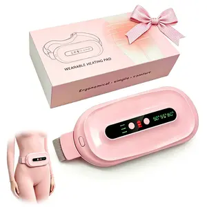 Electric Heating Pad for Cramps Portable Cordless Fast Heated Pad with 3 Heat Levels & 4 Massage Modes Menstrual Belly Pain Relief Warm Gift