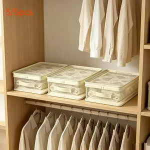 3/5 Piece Seasonal Clothing Storage Bags, Durable Home Bed Sheet Cover Bag, Closet Organizer, Under Bed Storage Bag