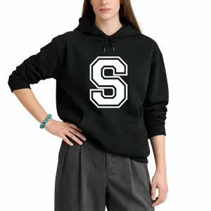 Alphabet Varsity Hoodie – Long Sleeve Letter S Name Initial Sweatshirt