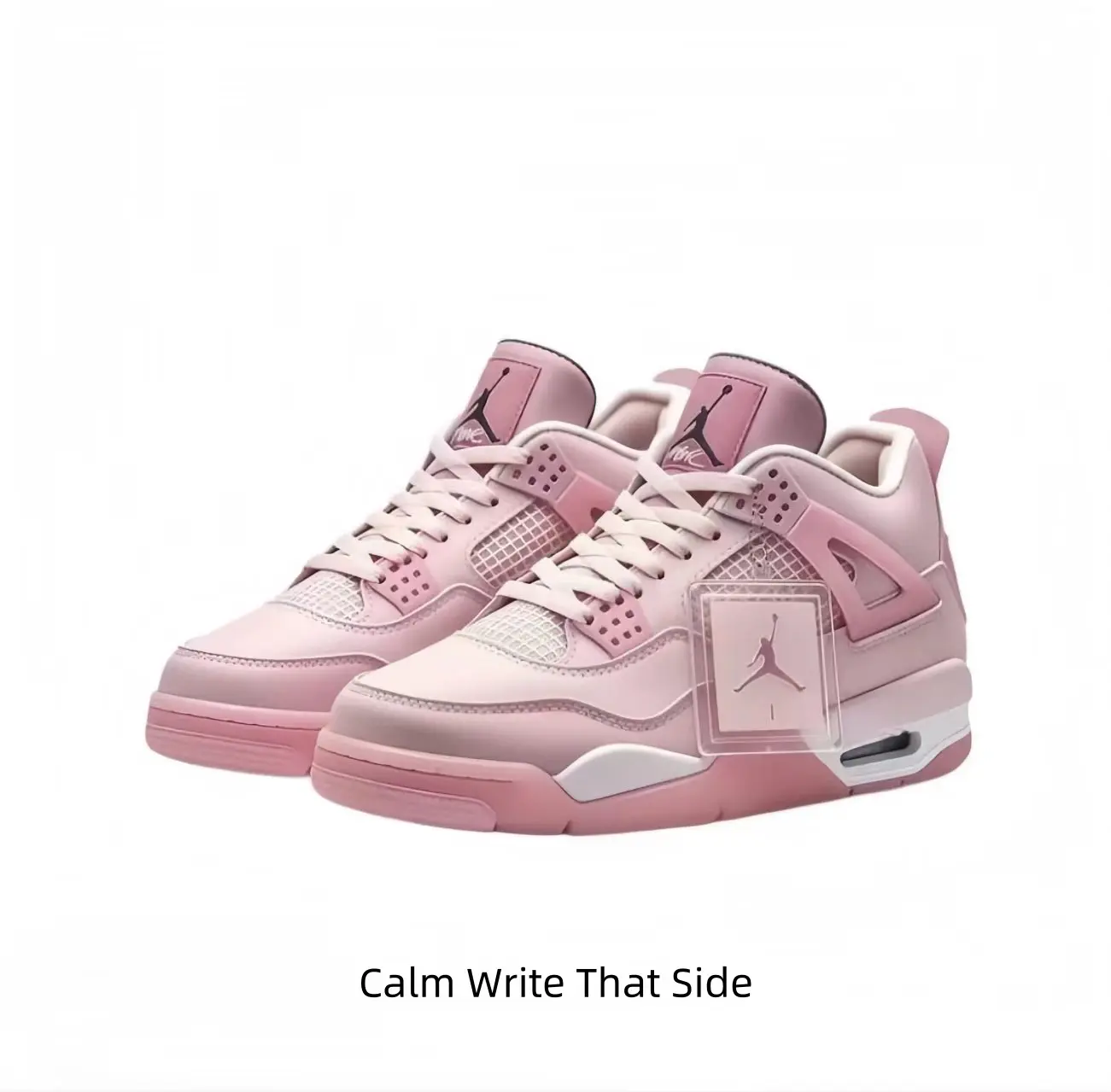 Pink Gradient Cushioned Basketball Sneakers, Unisex Fashion Street Shoes for Men & Women