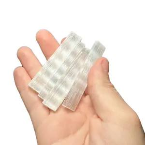 Selenite sticks green fluorite palm stone