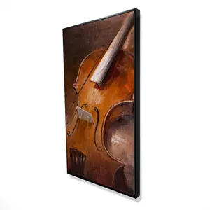 360 Stand Artistic 24x48 in. Alto Brown Bedroom Framed Canvas Photo Print - Stylish Wall Decoration for Home Decor
