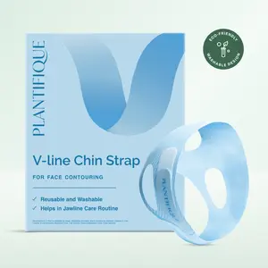 [PLANTIFIQUE Official Shop] Chin Strap for Face Contouring - Reusable V Line Silk Fabric Mask - Double Chin Shaping, Adjustable, Breathable Fabric