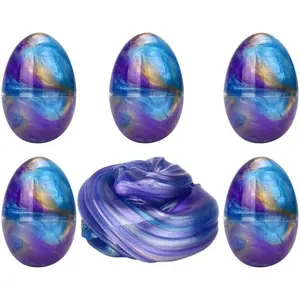 5 Pack Slime Eggs   Toys for  Boys Girls Christmas Stocking Stuffers Gifts Party Favors (Blue+Purple+)