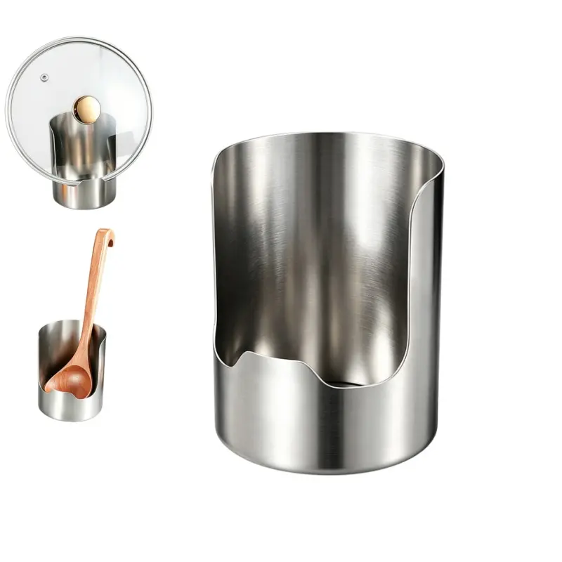 [Back to School]2 Count, Thickened Stainless Steel Utensil Organizer, Rust Resistant Easy to Clean Multi-purpose Kitchen Countertop Storage Holder-MM1