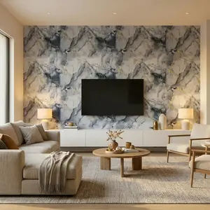 30Pcs Marble Pattern Wallpaper Stickers, Peel And Stick Wallpaper Designs, Self-Adhesive Bathroom Tile Decals, Waterproof Wall Panels, Suitable for Bathrooms and Kitchens, Easy to Peel and Stick, Simple Installation
