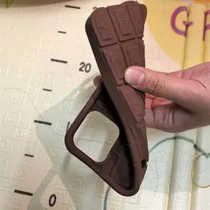 Silicone Phone Case, 3D Cartoon, Realistic Chocolate, Mickey Minnie Mouse for iphone 16 Pro Max 15 14 13 12 Pro Max 11