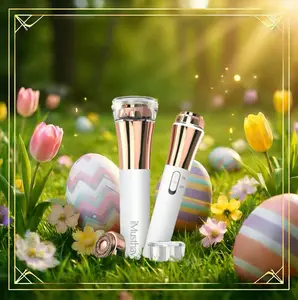 Portable Flawless Rechargeable Facial Hair Remover for Women – Painless, Fast & Precise Flawless Electric Razor & Epilator for Face, Lips, Chin Hair Removal – 18K Gold-Plated, 360° LED Light