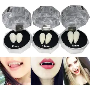 Secaden 3 Pairs Vampire Teeth Fangs Dentures Cosplay Props Halloween Prop Party Gift Masks scene accessories