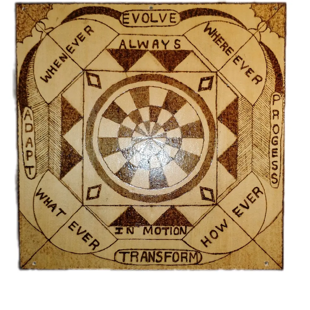 Evolution Wood Burt plaque