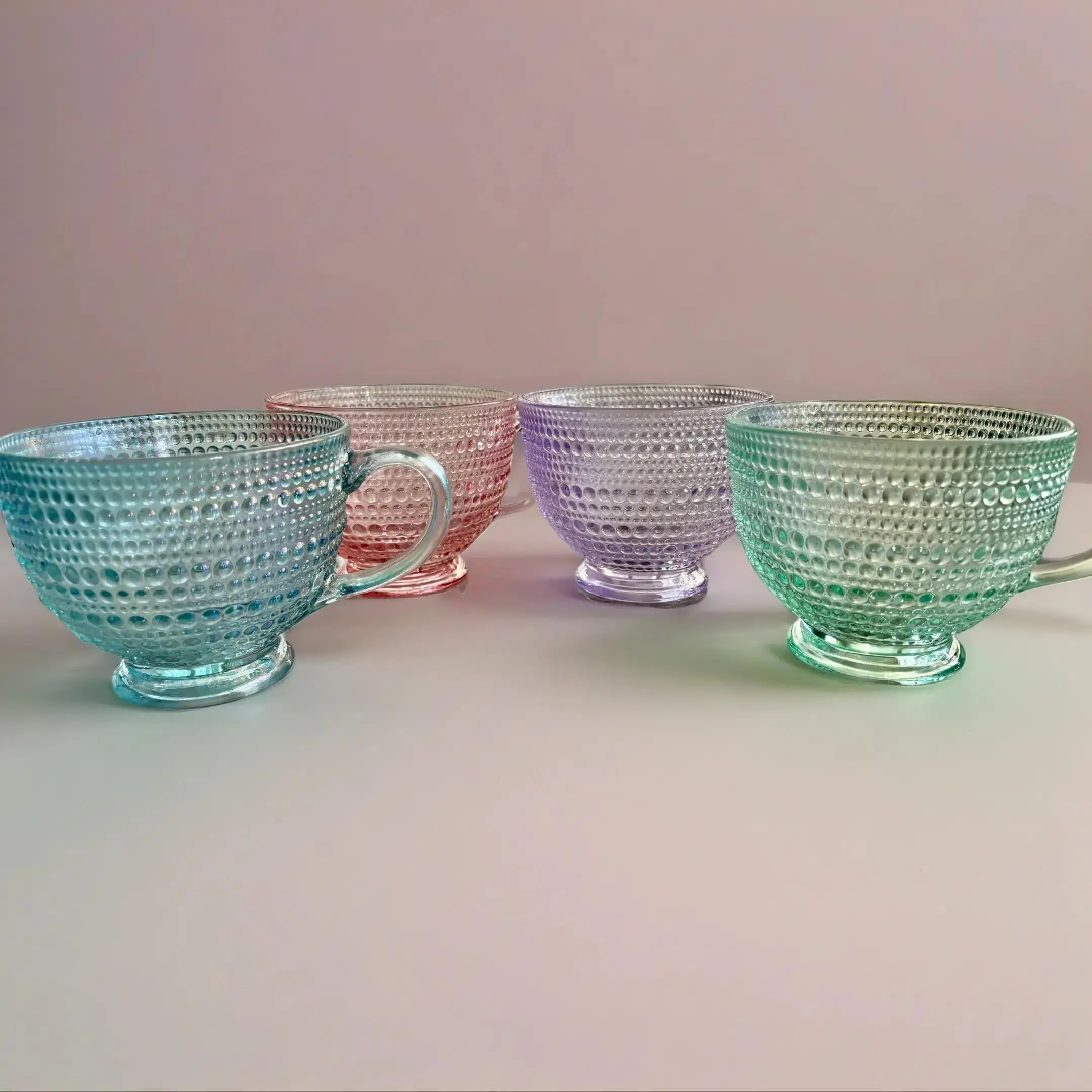 Magnolia Beaded Glass Mugs