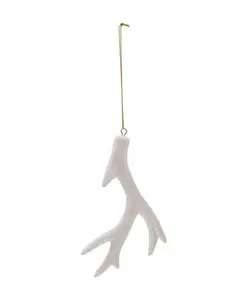 Stoneware Deer Antler Ornament