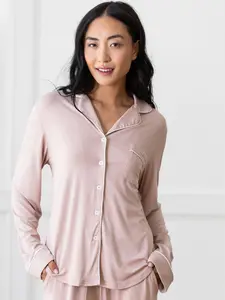 Women's Bamboo Stretch-Knit Long Sleeve Pajama Top - Last Chance