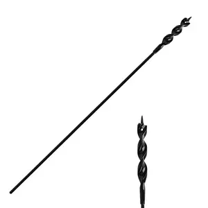 Flexible Installer Drill Bit for Pulling Wires Through Walls Ceilings and Sidewalks,36-Inch Long, 9/16-Inch Auger with a Fish Eye Hole and Screw Point, 3/16" 3-Flat Anti-Slip Shank.