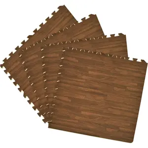 Interlocking  24x24 Anti  Floor Tiles (4 tiles/16 Sq. Ft.), Walnut, 24" x 24"