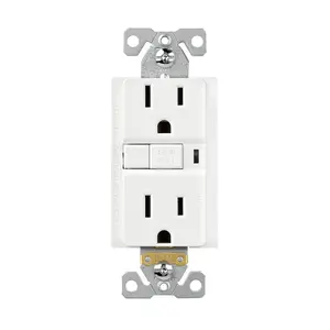 Eaton TRAFCI15W 15 Amp AFCI Receptacle Tamper Resistant White with Wall Plate