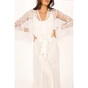 Nephele Lace Bridal Robe - Ivory Nephele Lace Bridal Robe - Ivory