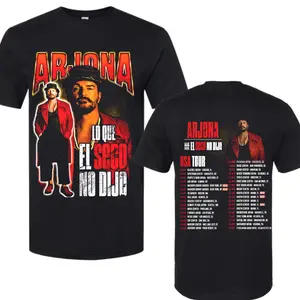 Ricardo Arjona Lo Que El Seco No Dijo USA Tour 2026 T-Shirt – Latin Music Vintage Graphic Tee, Artist Portrait Front & Tour Dates Back Print Streetwear Shirt