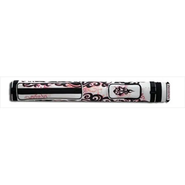 212 MAIN Tube-Style Billiards Pool Cue Case - Athena Case 03, Heartburn Print, Adjustable Shoulder Strap, Adjustable Back Strap, Spacious Pockets, 2.15 lbs, 34 in, Athena Extension Separator, White (Fits Shafts), Cues
