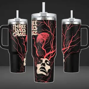 Three Days Grace Tumbler 40oz 20oz Rock Music Custom Cup 40 oz Tumbler With Handle, Tumbler 20oz No Handle, Gifts For Fans