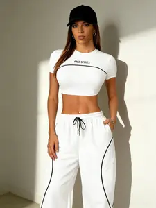 DUTUT Spring/Summer Street Fashion Women Casual Two Piece Set With T-Shirt And Wide Leg Pants 2pcs no zippers Back to School Y2K SpringStatements